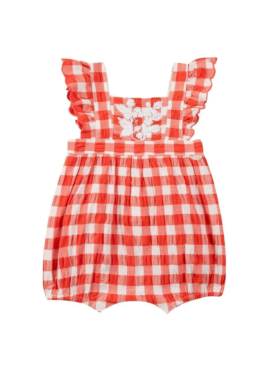 Tartine Et Chocolat Gingham Ruffle Dress