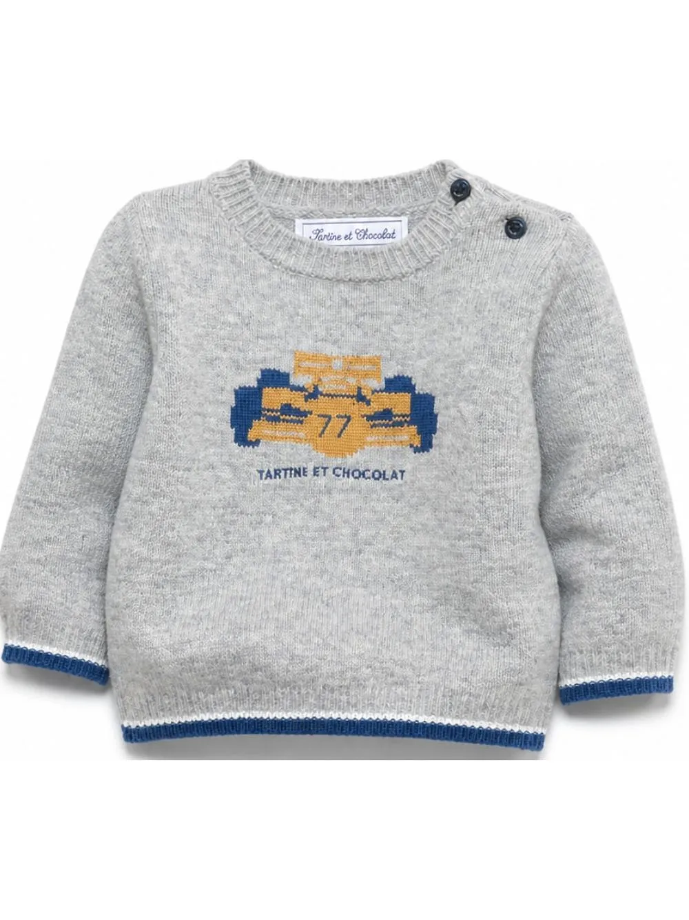 Tartine Et Chocolat Intarsia-Knit Crewneck Jumper