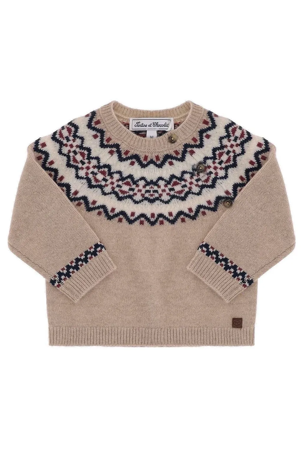 Logo Patch Jacquard Jumper