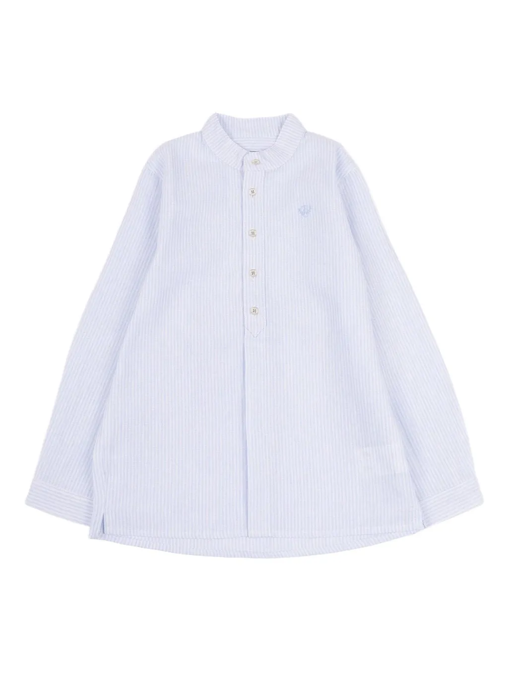 Long-Sleeved Pinstriped Shirt