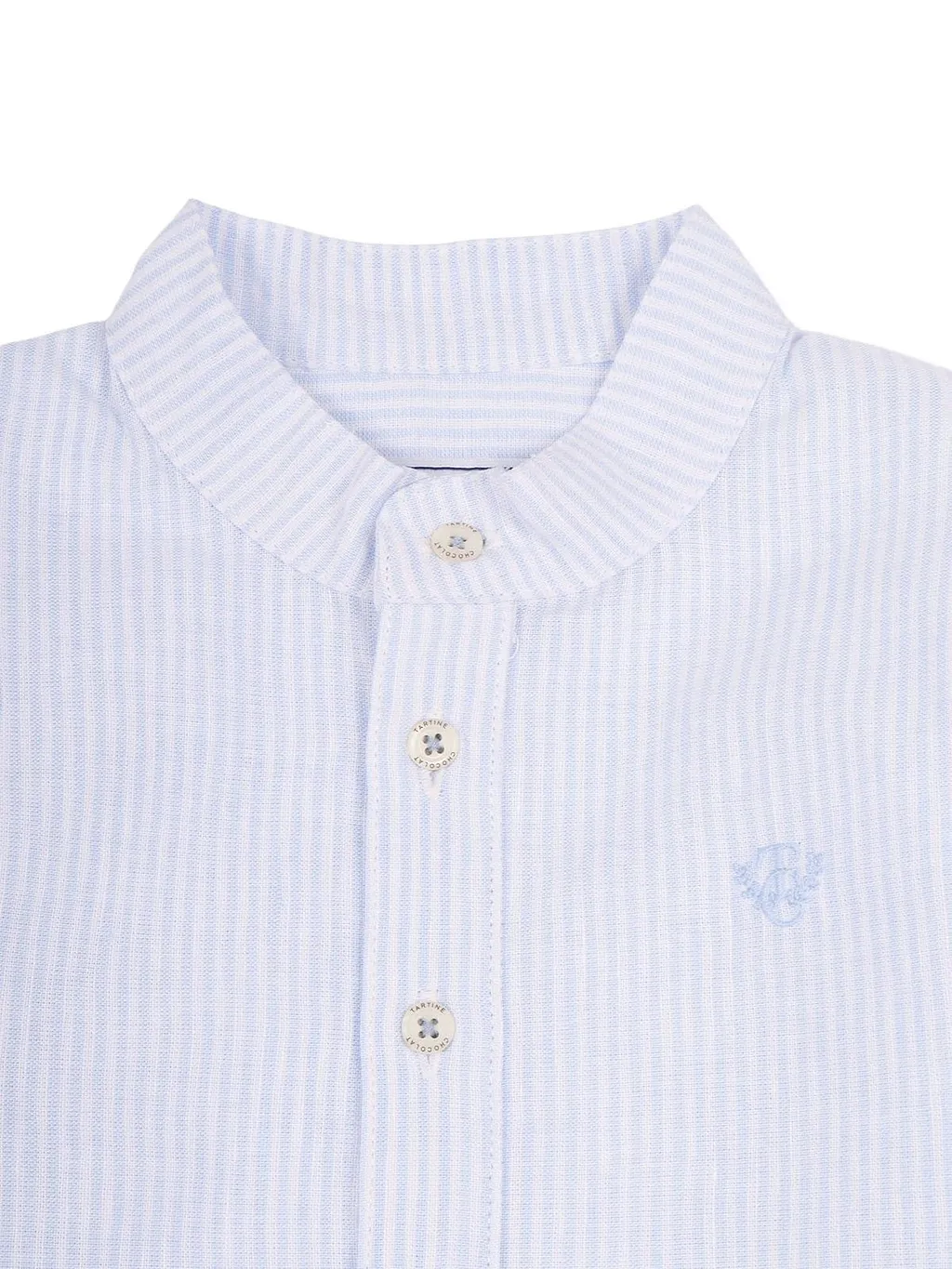 Long-Sleeved Pinstriped Shirt