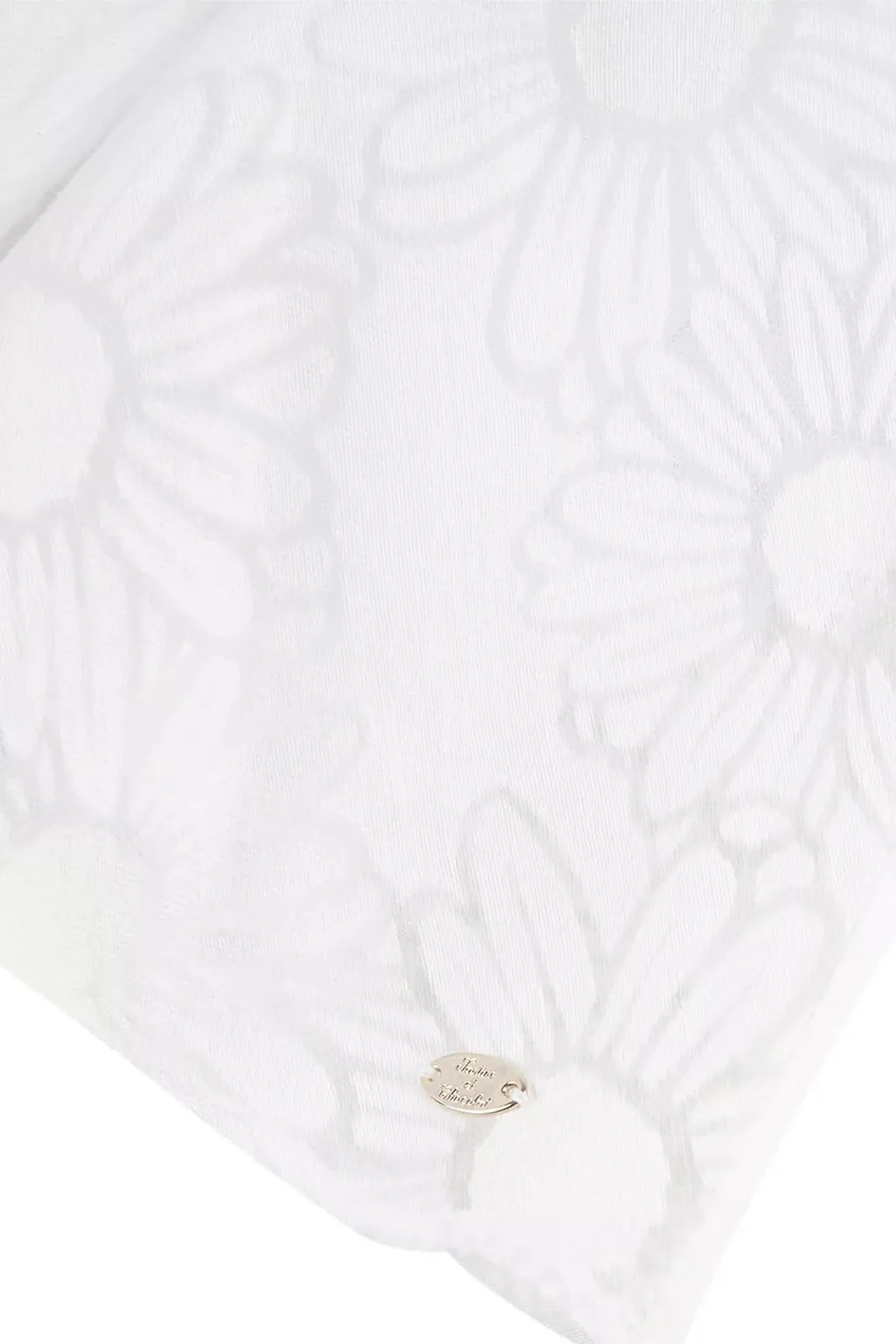 Pleated Floral-Lace Dress