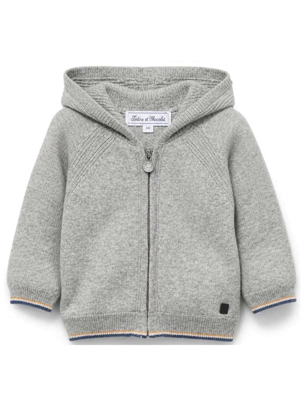 Tartine Et Chocolat Zip-Up Hooded Cardigan