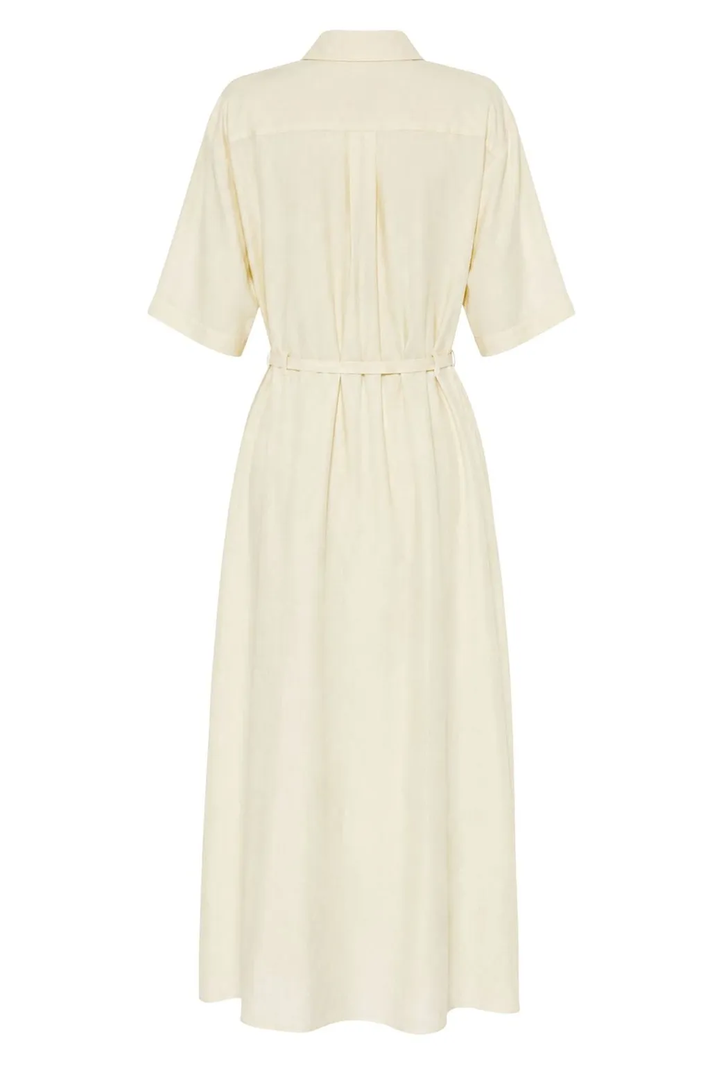 Tela Cherry Belted Shirt Dress
