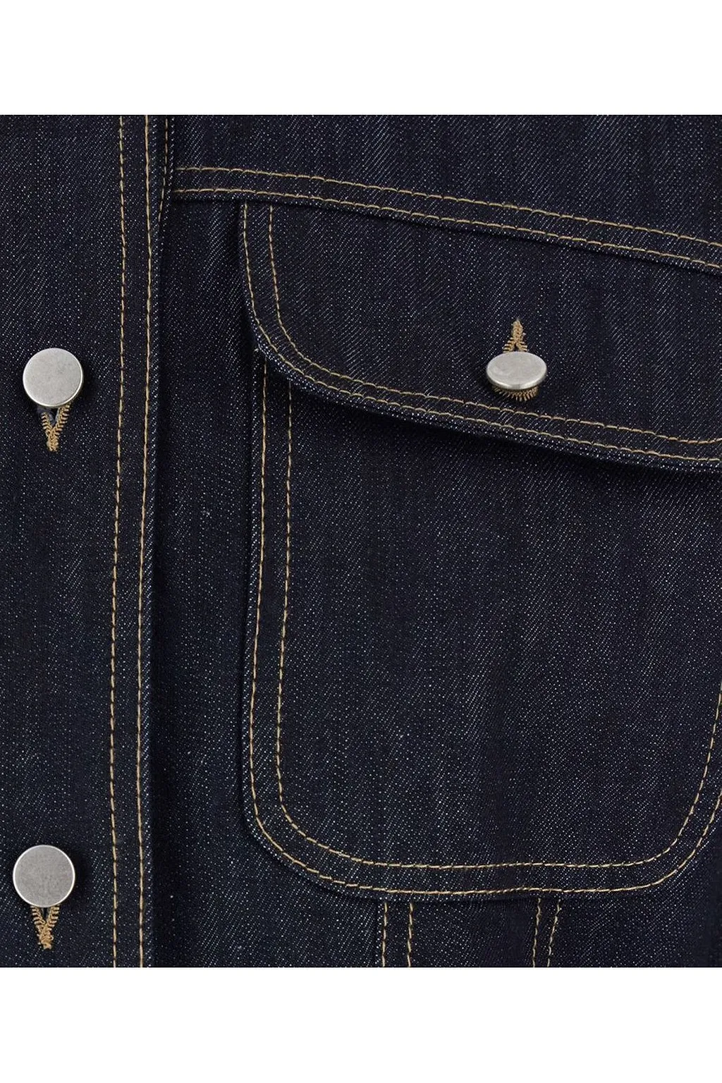 Tela Cropped Contrast-Stitch Denim Jacket