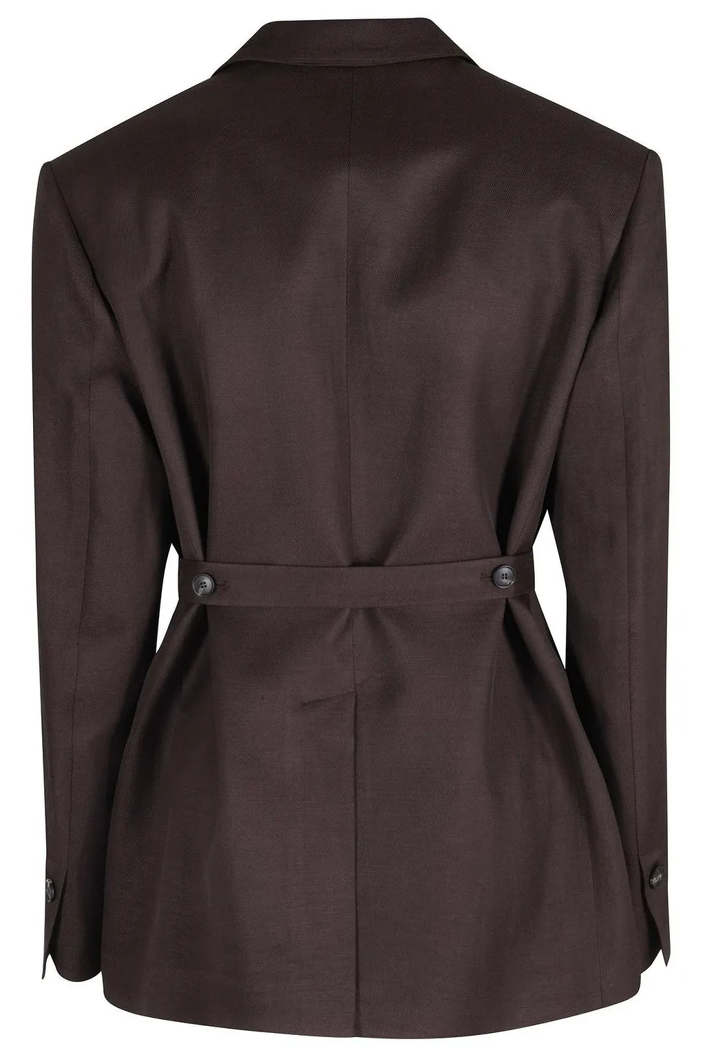 Tela Frost Belted Double-Breasted Blazer