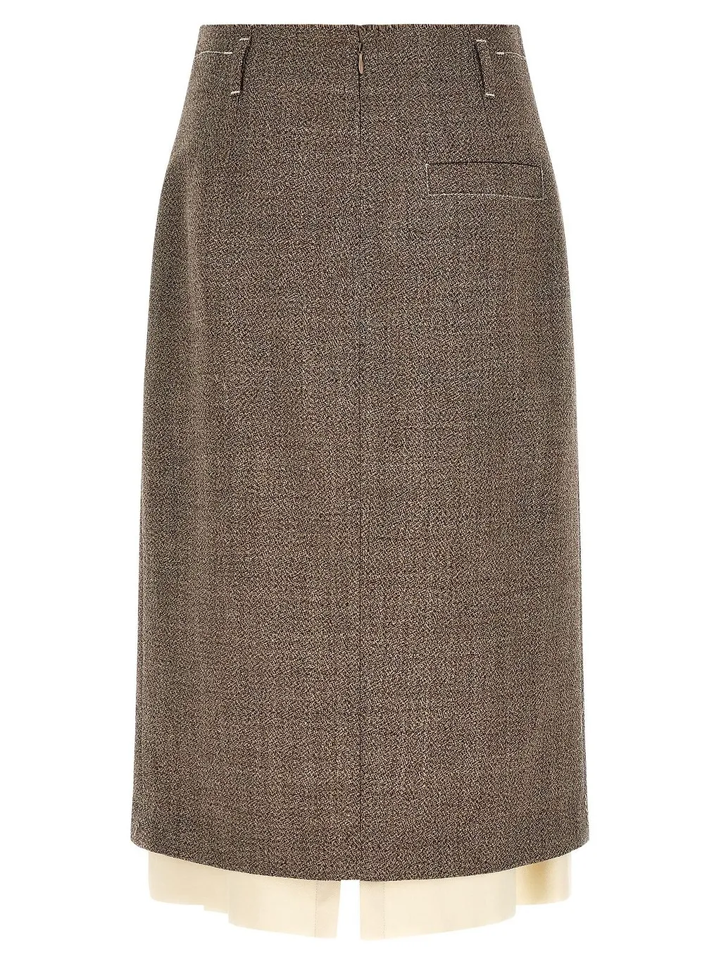 Tela Layered-Hem Midi Skirt