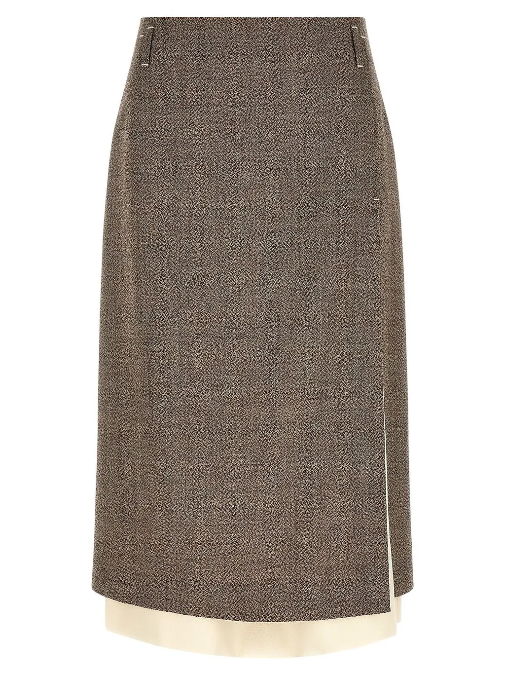 Tela Layered-Hem Midi Skirt