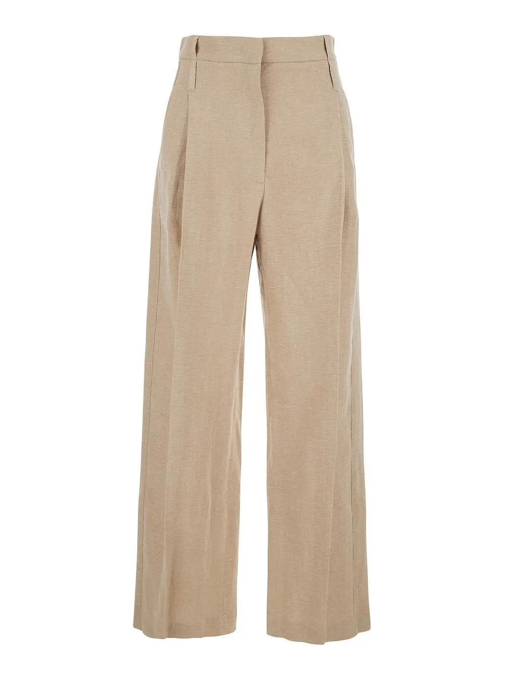 Pleated Wide-Leg Pants