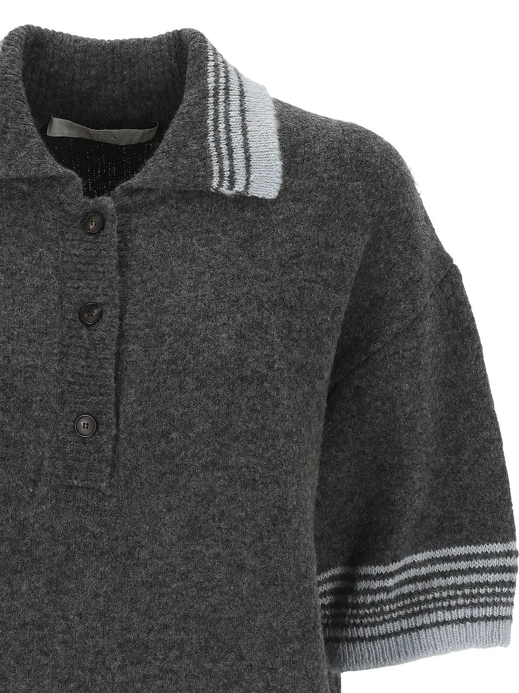 Tela Stripe-Detailed Knitted Polo Shirt