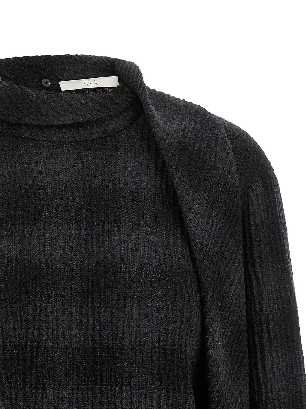 Tela Venus Crinkled High-Neck Top