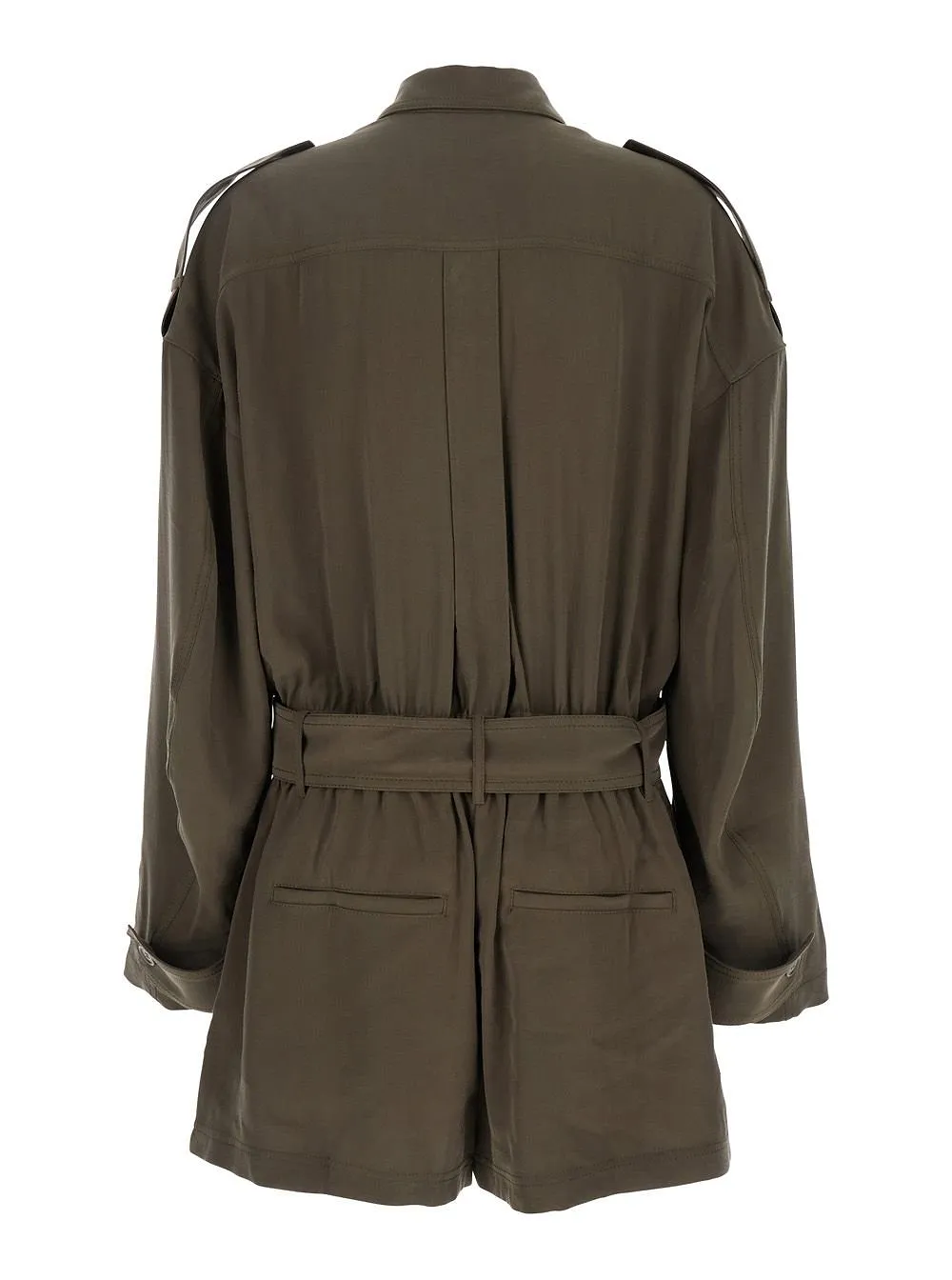 The Andamane Belted Classic Collar Jumpsuit