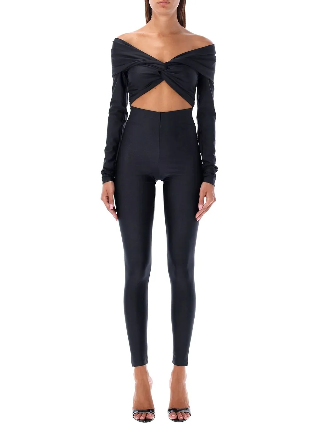 The Andamane Stretch Off-Shoulder Cut-Out Jumpsuit