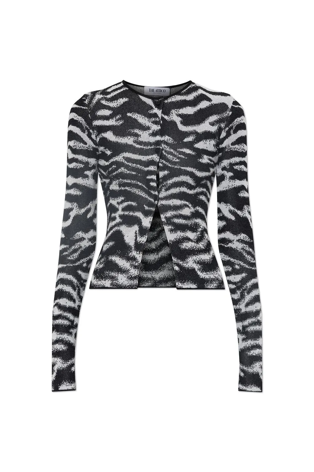 The Attico Animal Pattern Fitted Cardigan