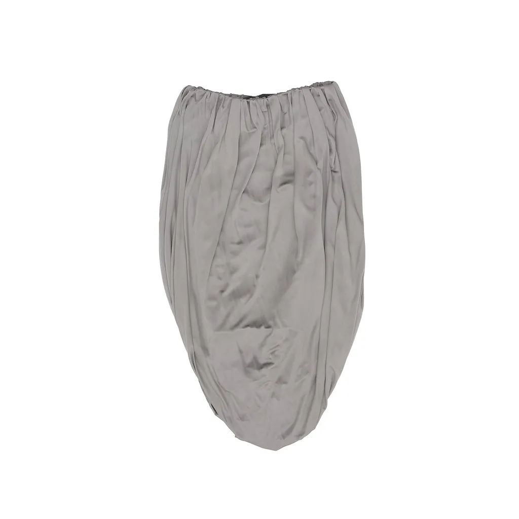 The Attico Asymmetric Hem Draped Mini Dress