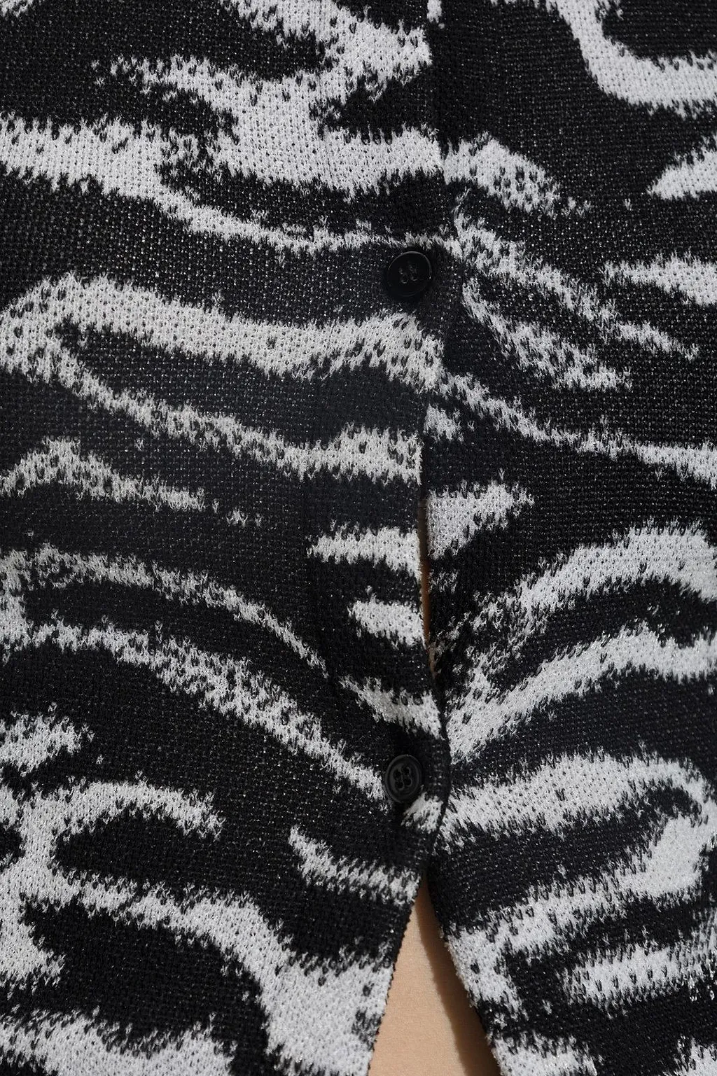 The Attico Animal Pattern Fitted Cardigan