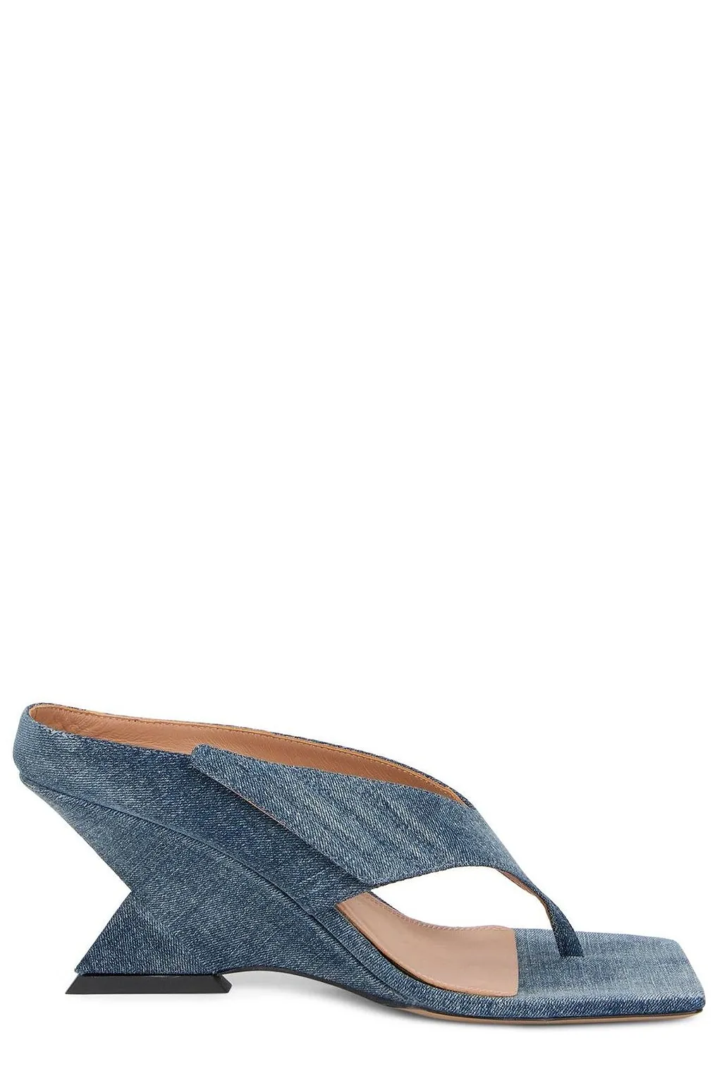 The Attico Asymmetric Heel Thong Sandals