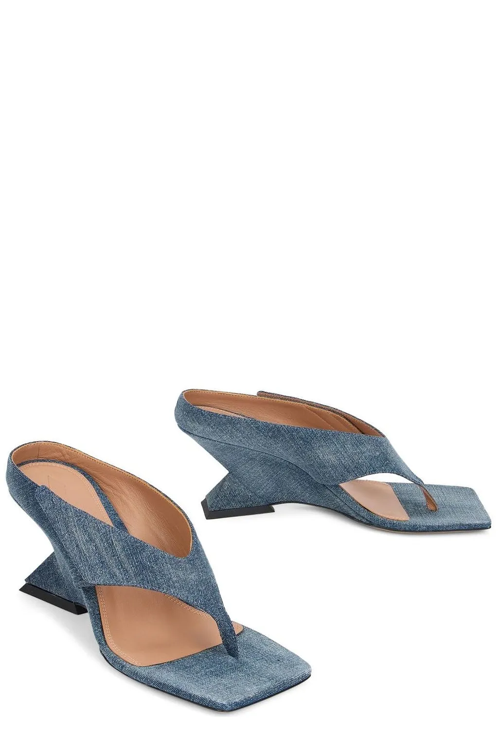 The Attico Asymmetric Heel Thong Sandals