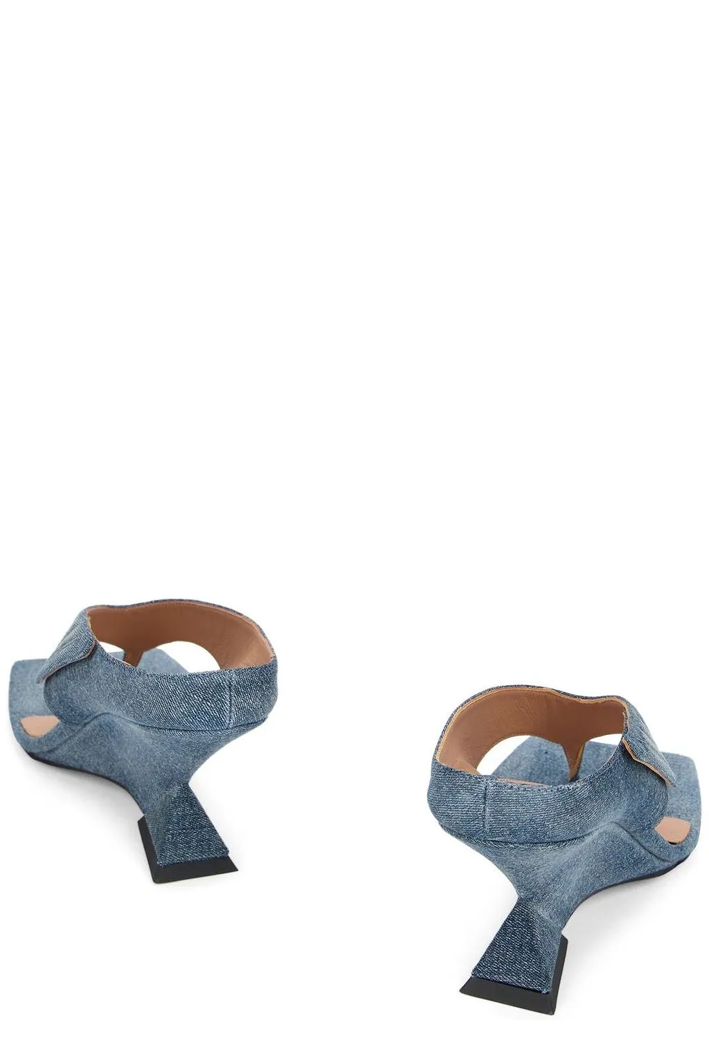 The Attico Asymmetric Heel Thong Sandals