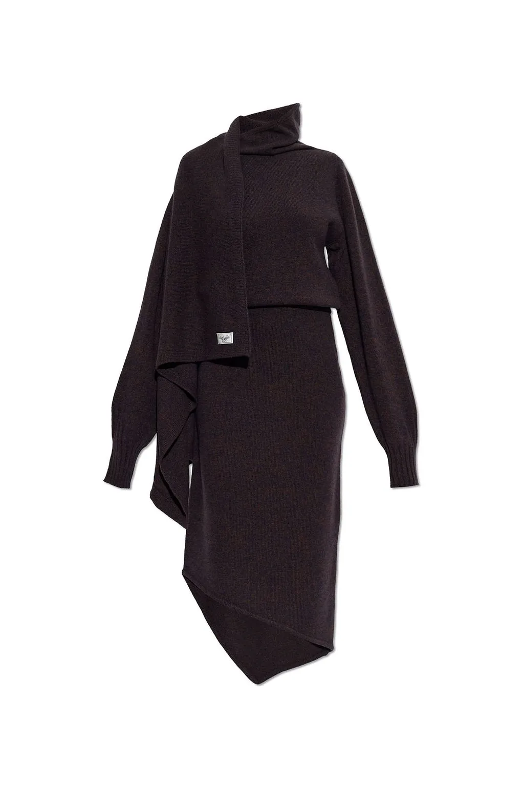 The Attico Asymmetric Draped Dress