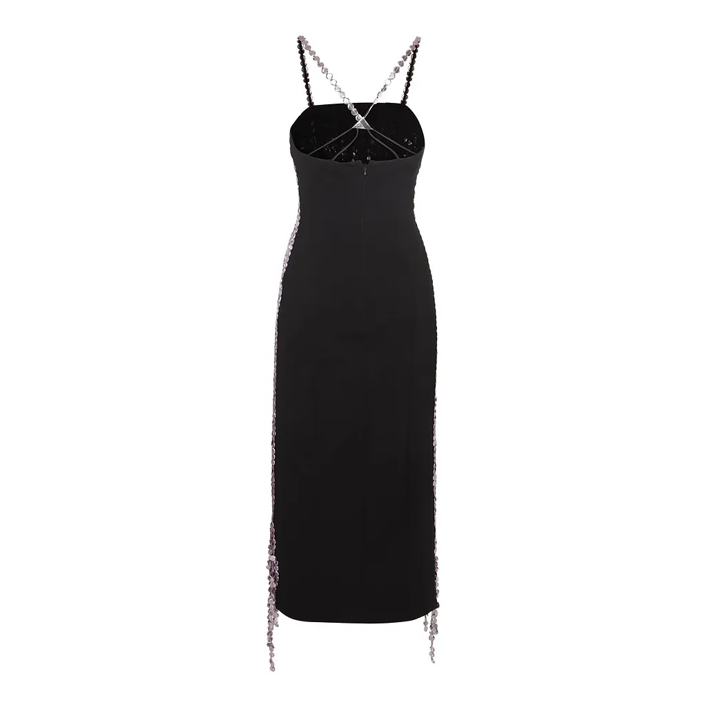 Avery Embellished Sleeveless Midi Dress