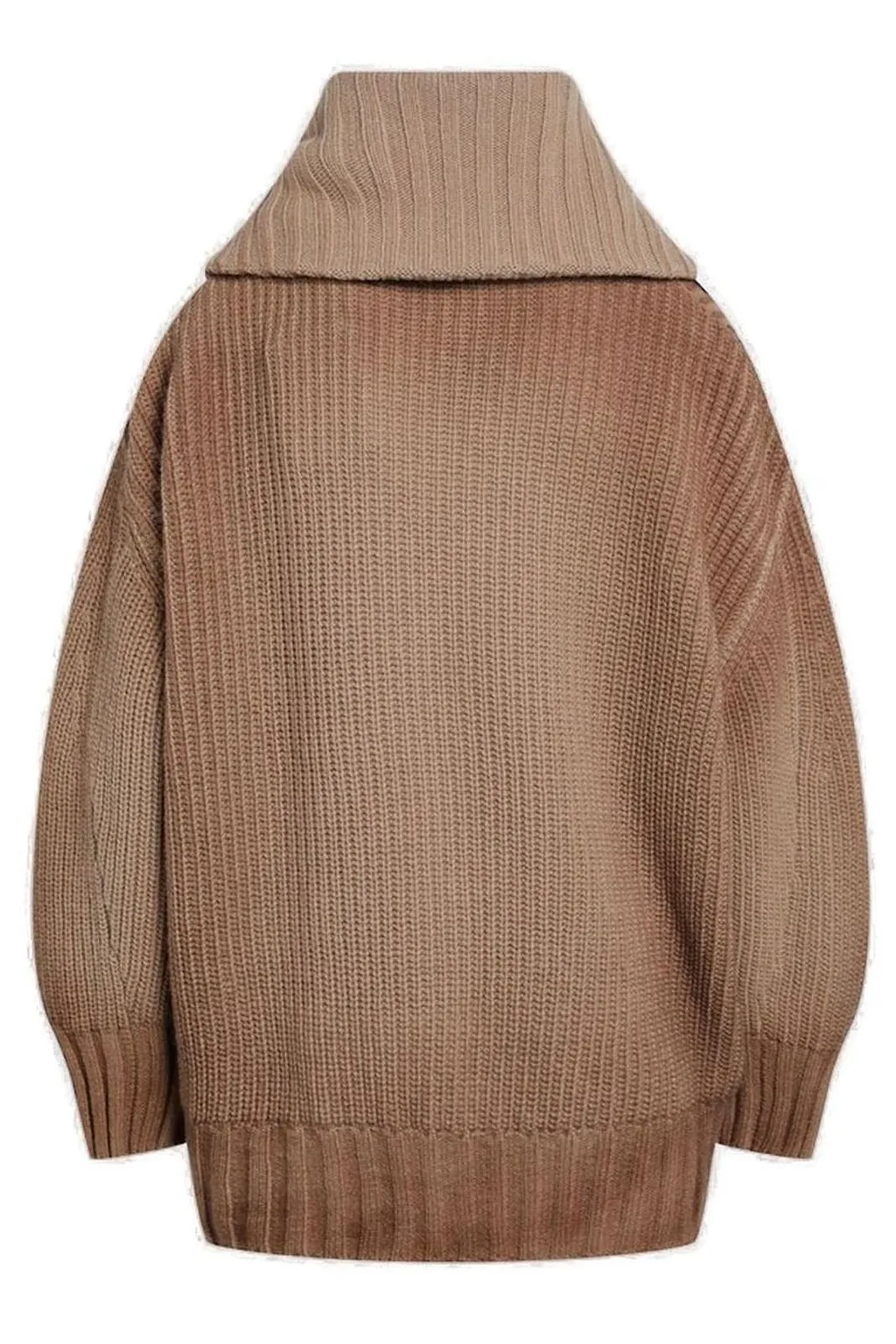 The Attico Asymmetric Zipped Knitted Jumper