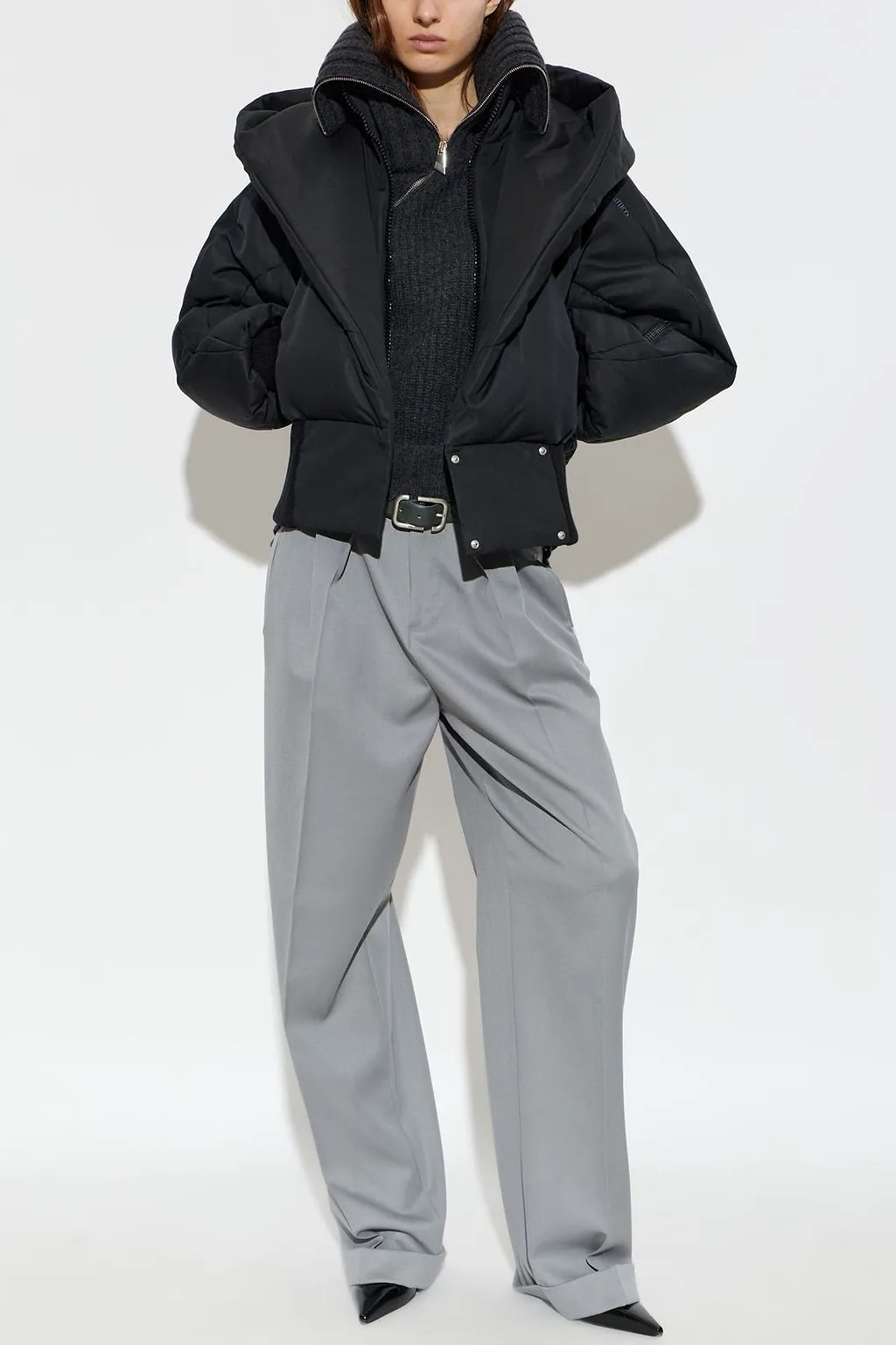 The Attico Belted Pleated Pants