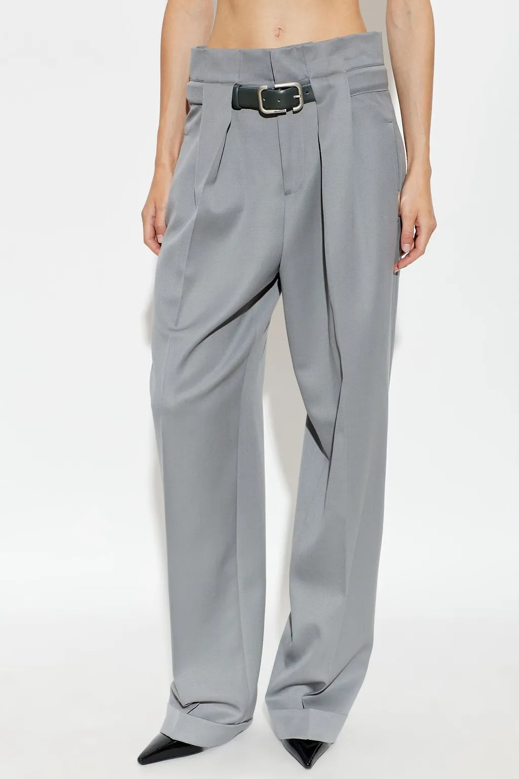 The Attico Belted Pleated Pants
