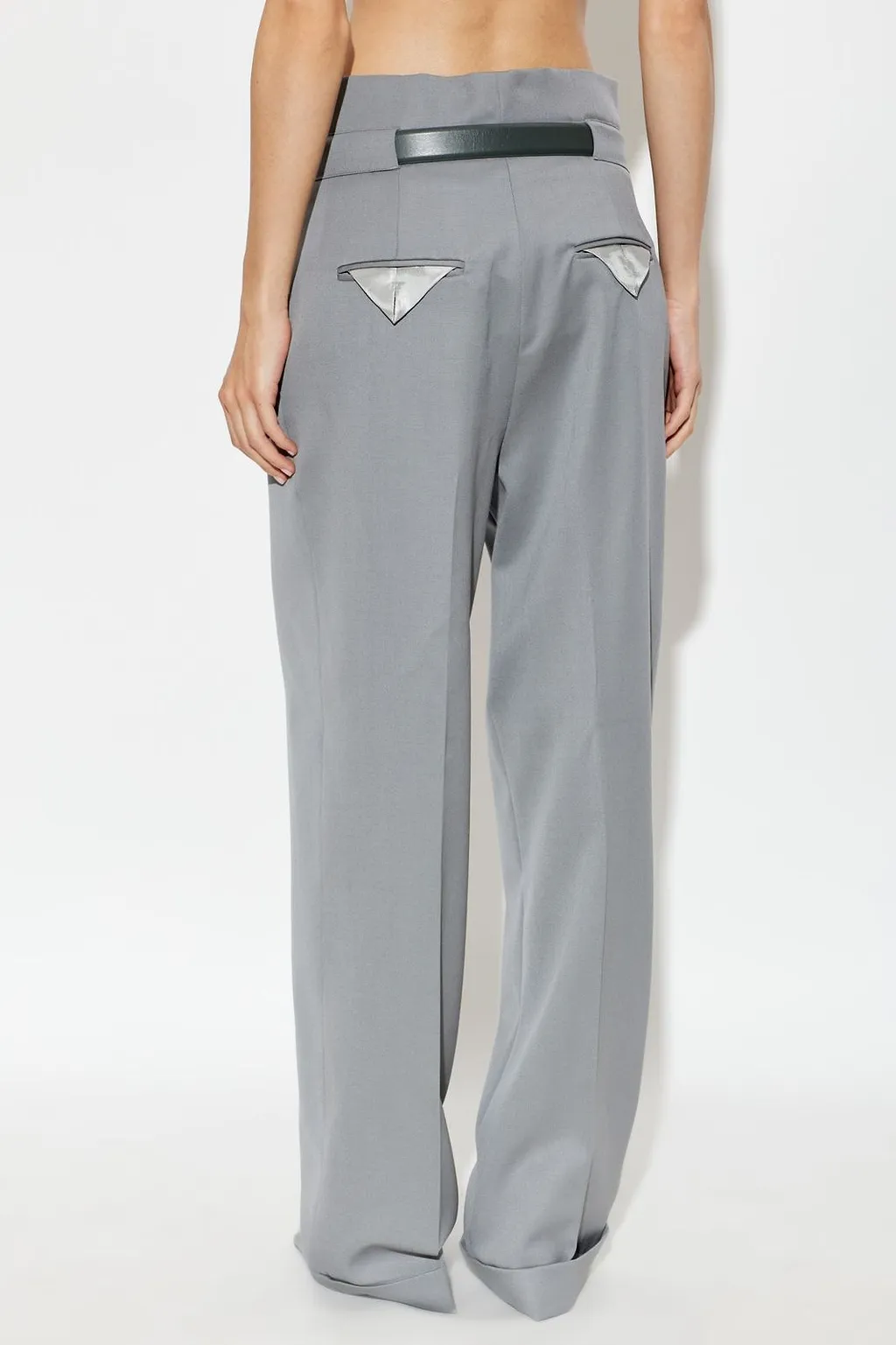The Attico Belted Pleated Pants