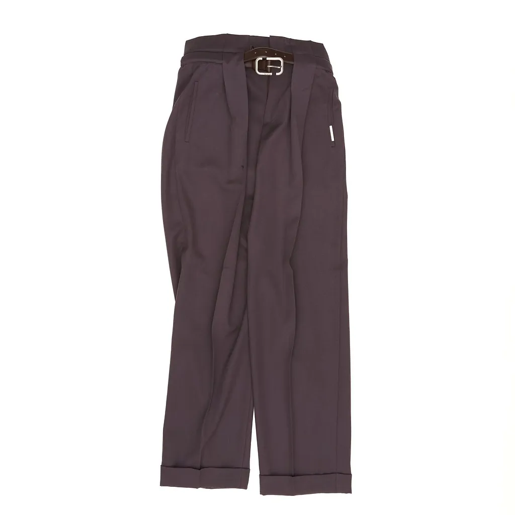 Belted Pleated Trousers