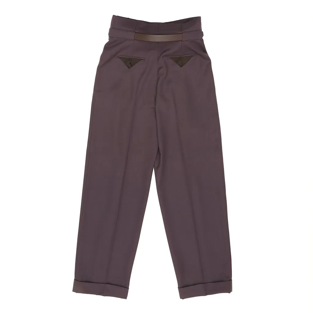 Belted Pleated Trousers