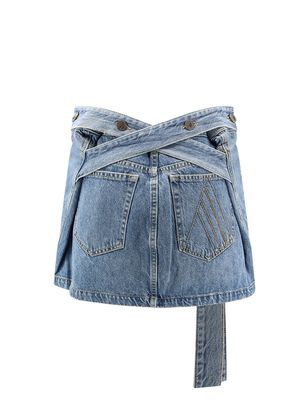 The Attico Belted Tie-Detailed Mini Skirt