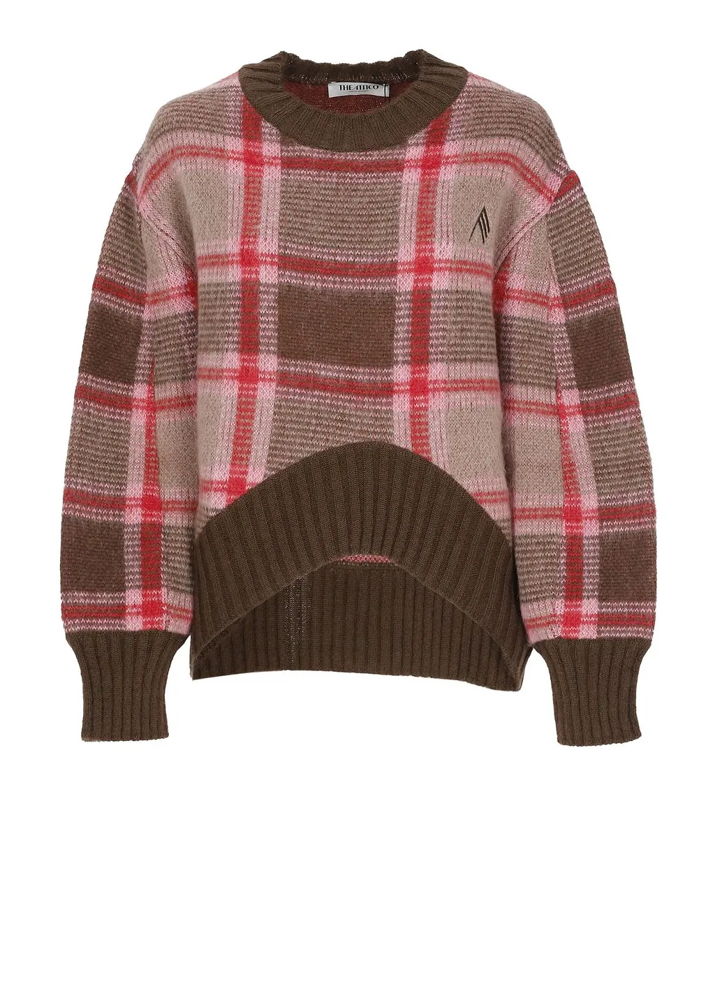 Checked Oversized Knitted Sweater