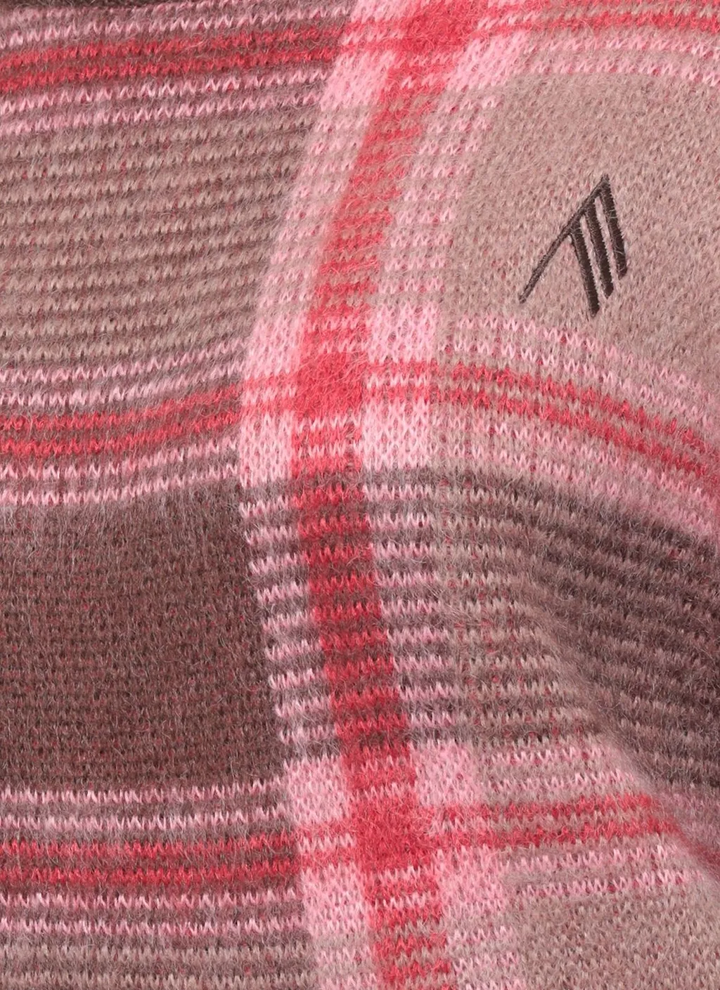 Checked Oversized Knitted Sweater