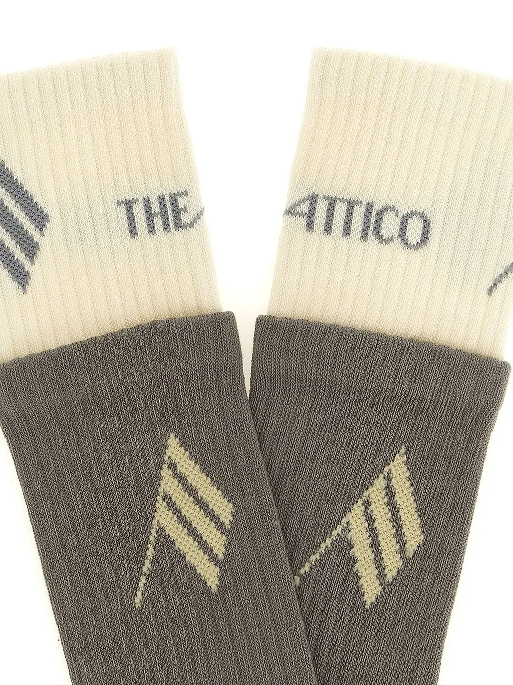 The Attico Double Layer Logo Socks