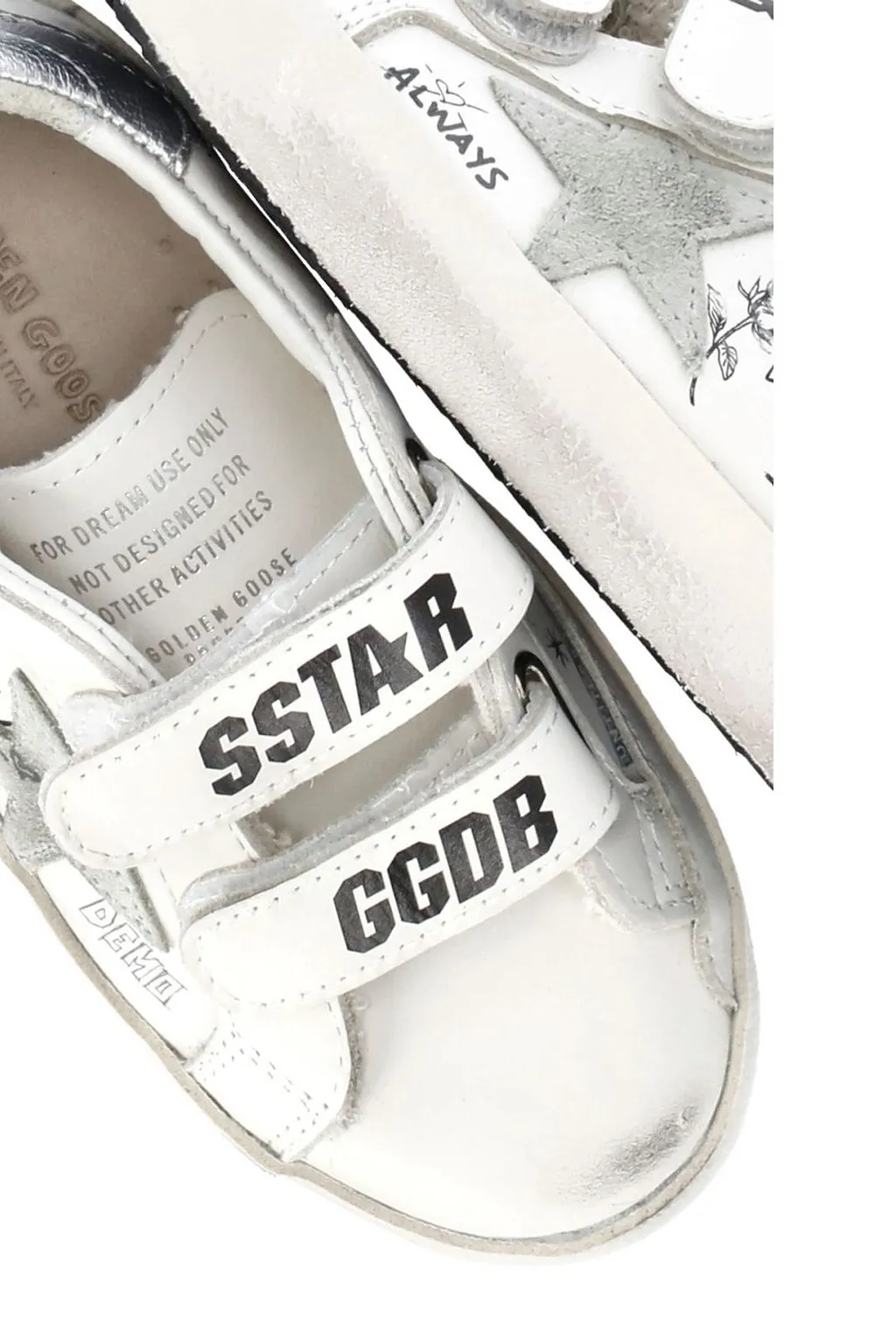 Golden Goose Kids Old School Touch Strap Sneakers