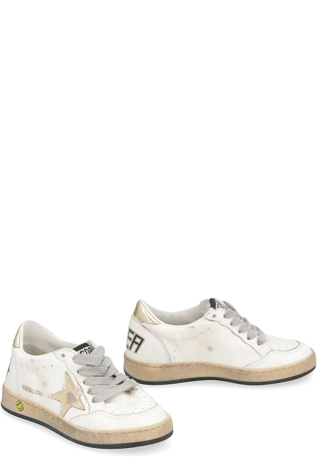 Golden Goose Kids Round Toe Lace-Up Sneakers