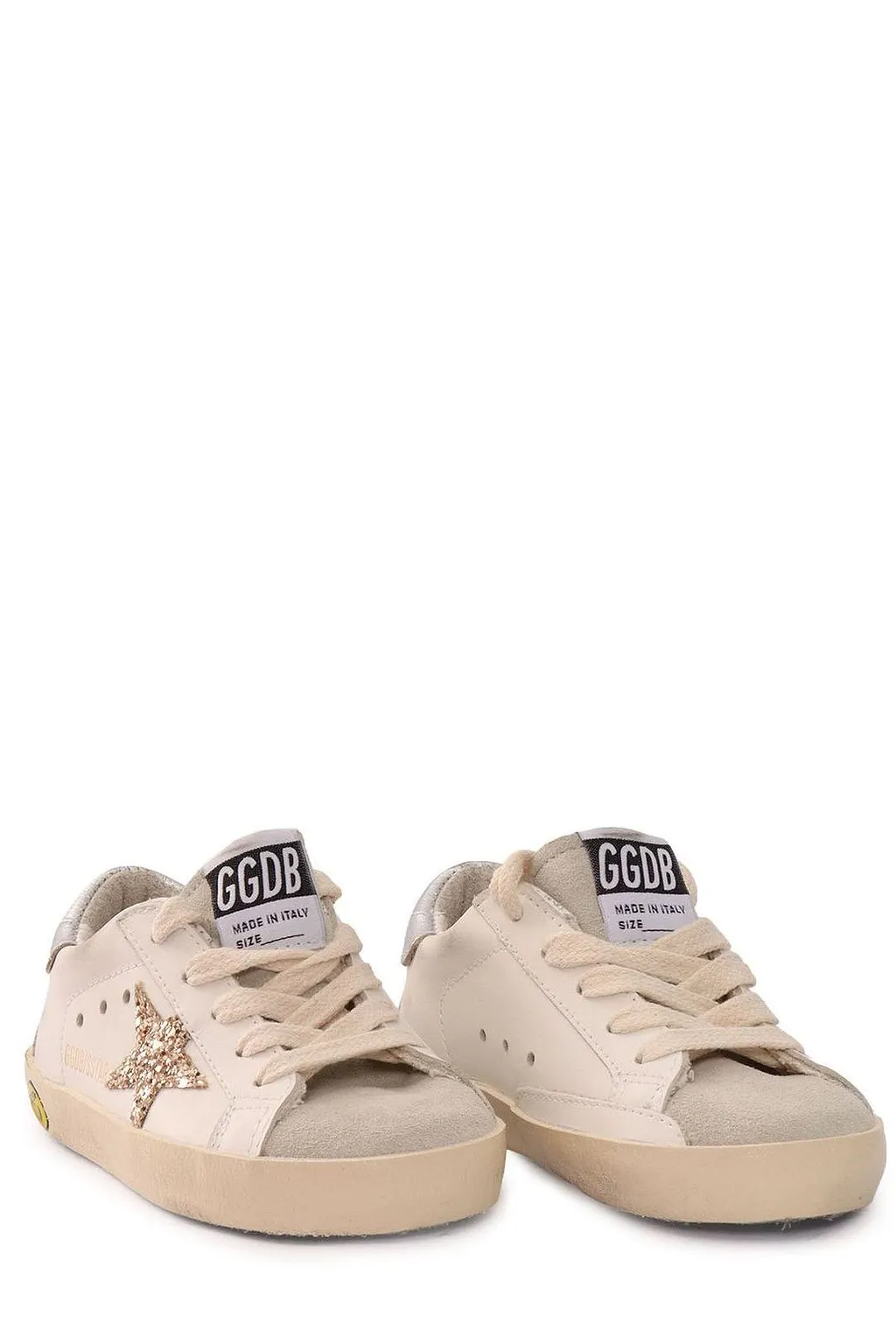 Golden Goose Kids Super-Star Glittered Sneakers