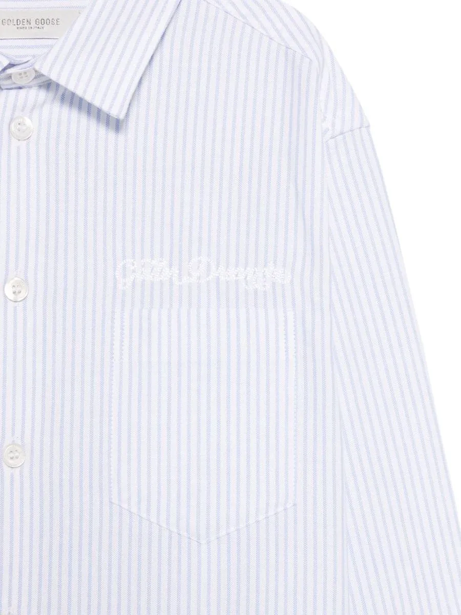 Golden Goose Kids Striped Embroidered Shirt