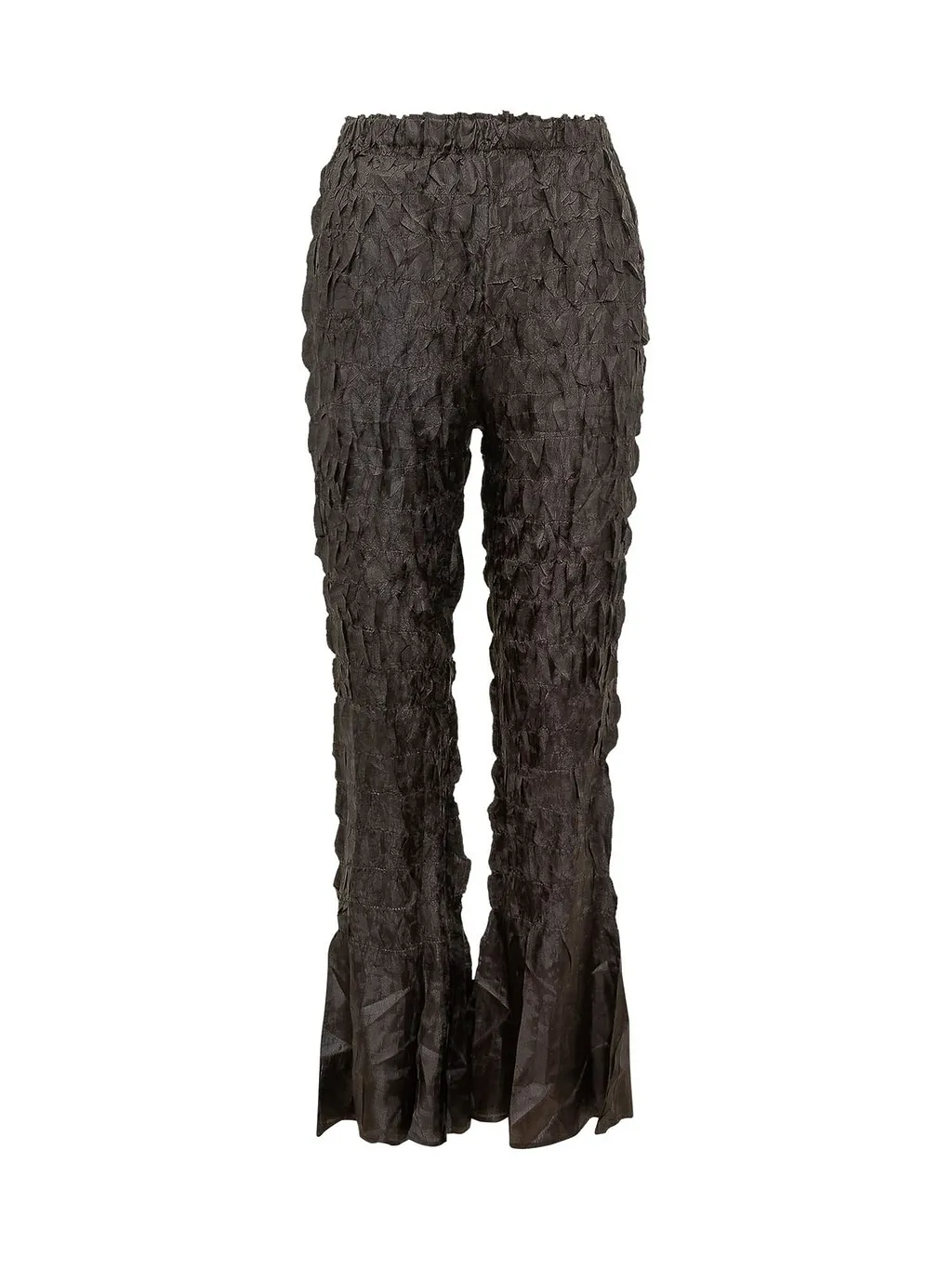 Gongdid Design Elasticated Waist Ruffled Trousers