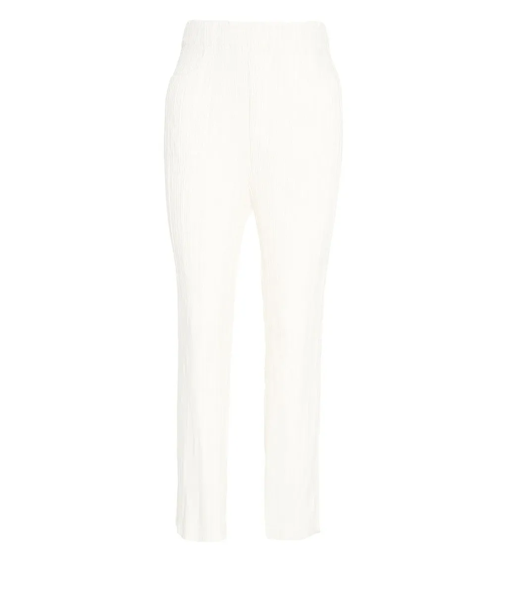 Denim Pleated Pants