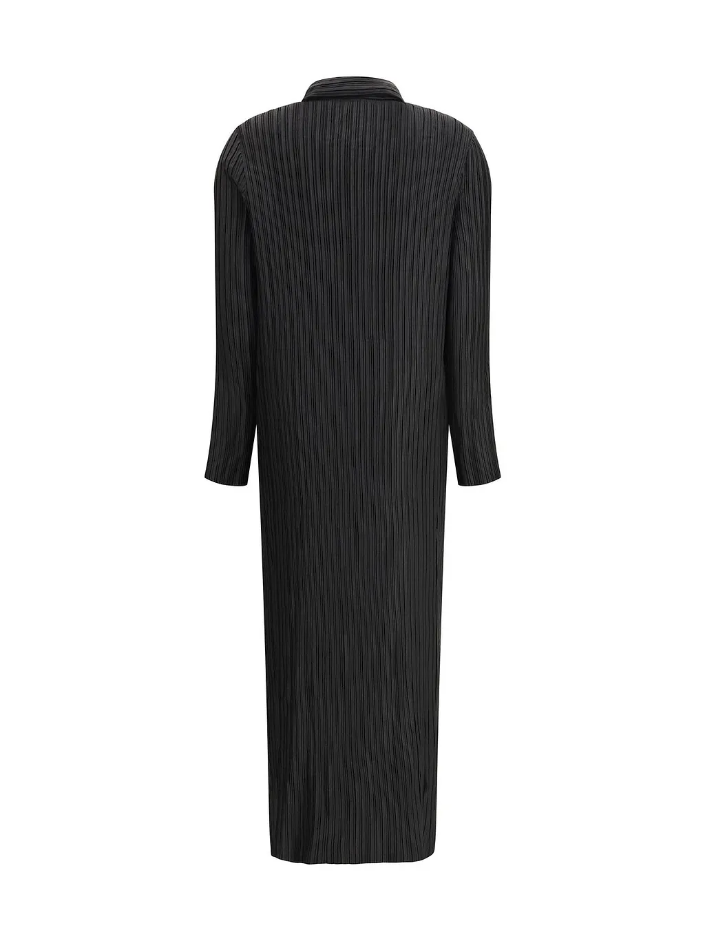 Long Wave Pleated Shirt Dress
