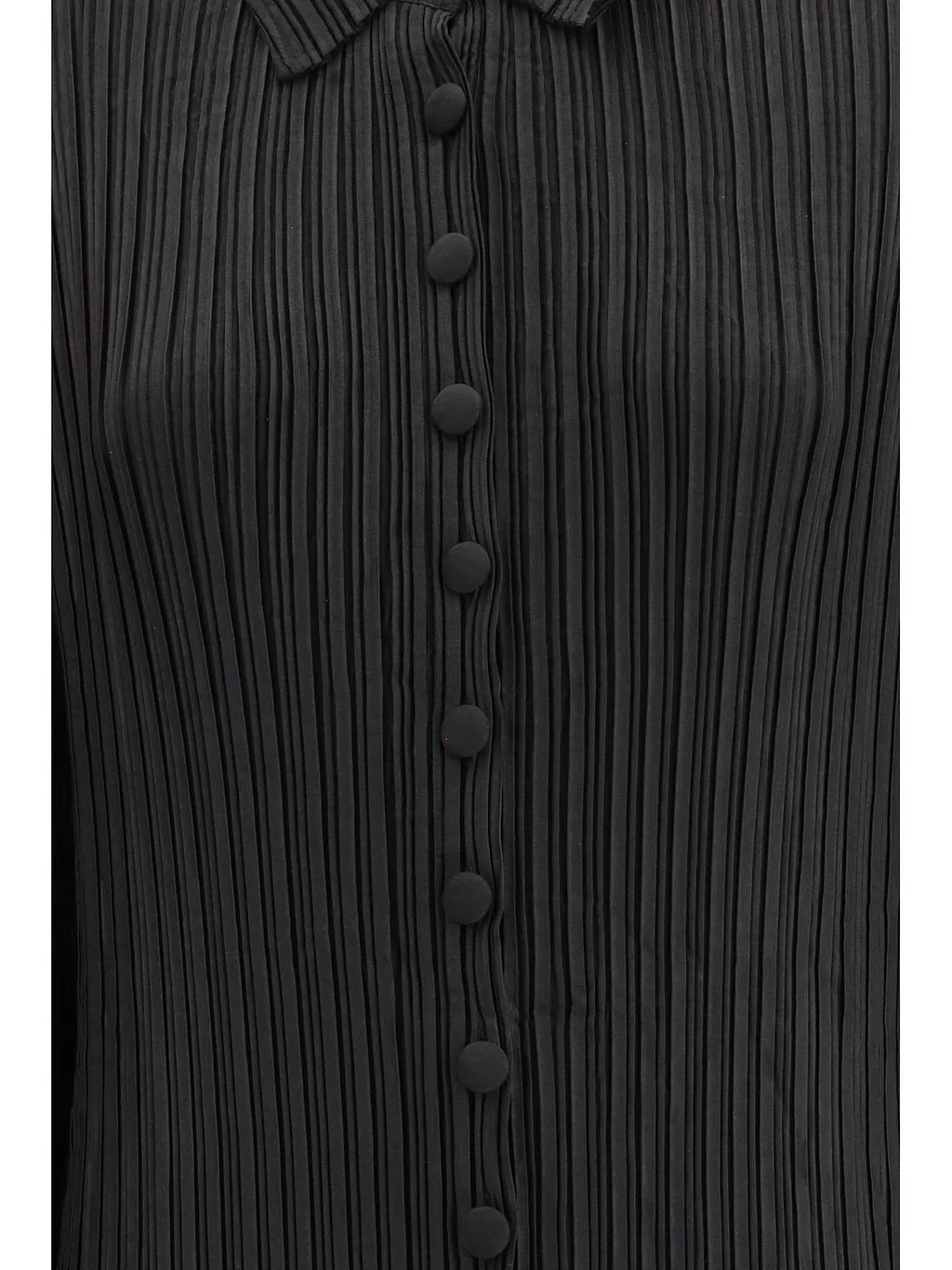 Long Wave Pleated Shirt Dress