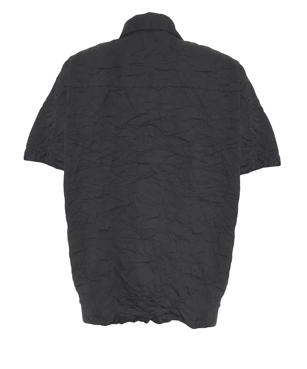 Gongdid Design Short Sleeve Crinkled Shirt