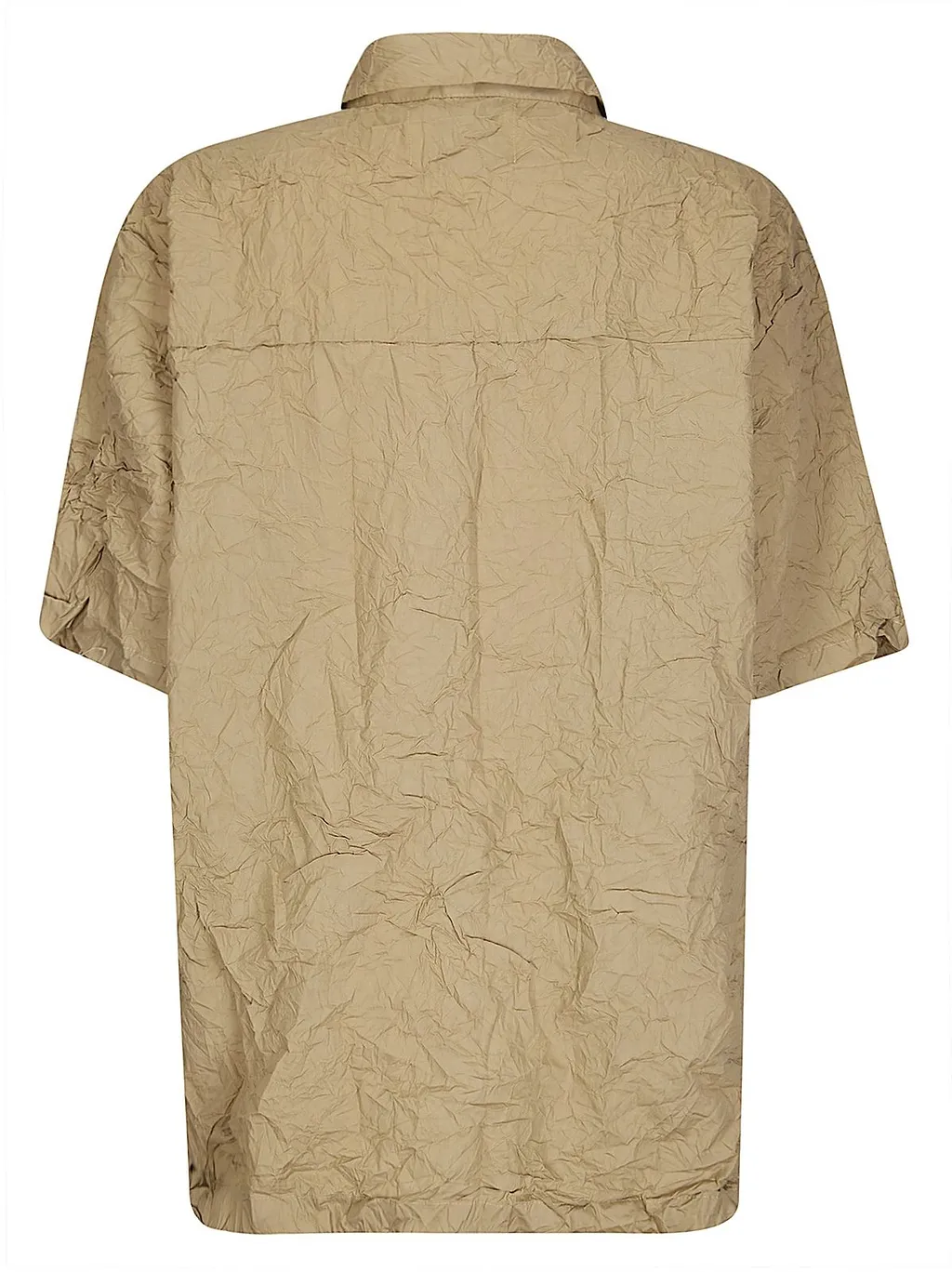Gongdid Design Short Sleeve Crinkled Shirt