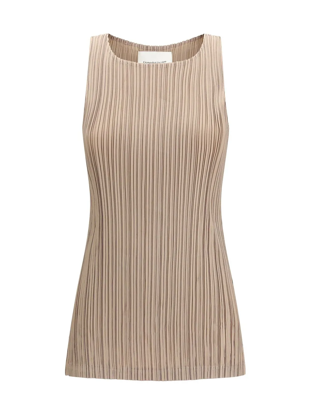 Wavy Pleated Sleeveless Top