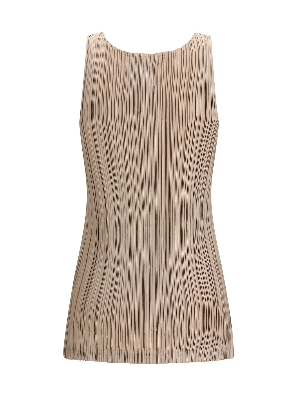Wavy Pleated Sleeveless Top
