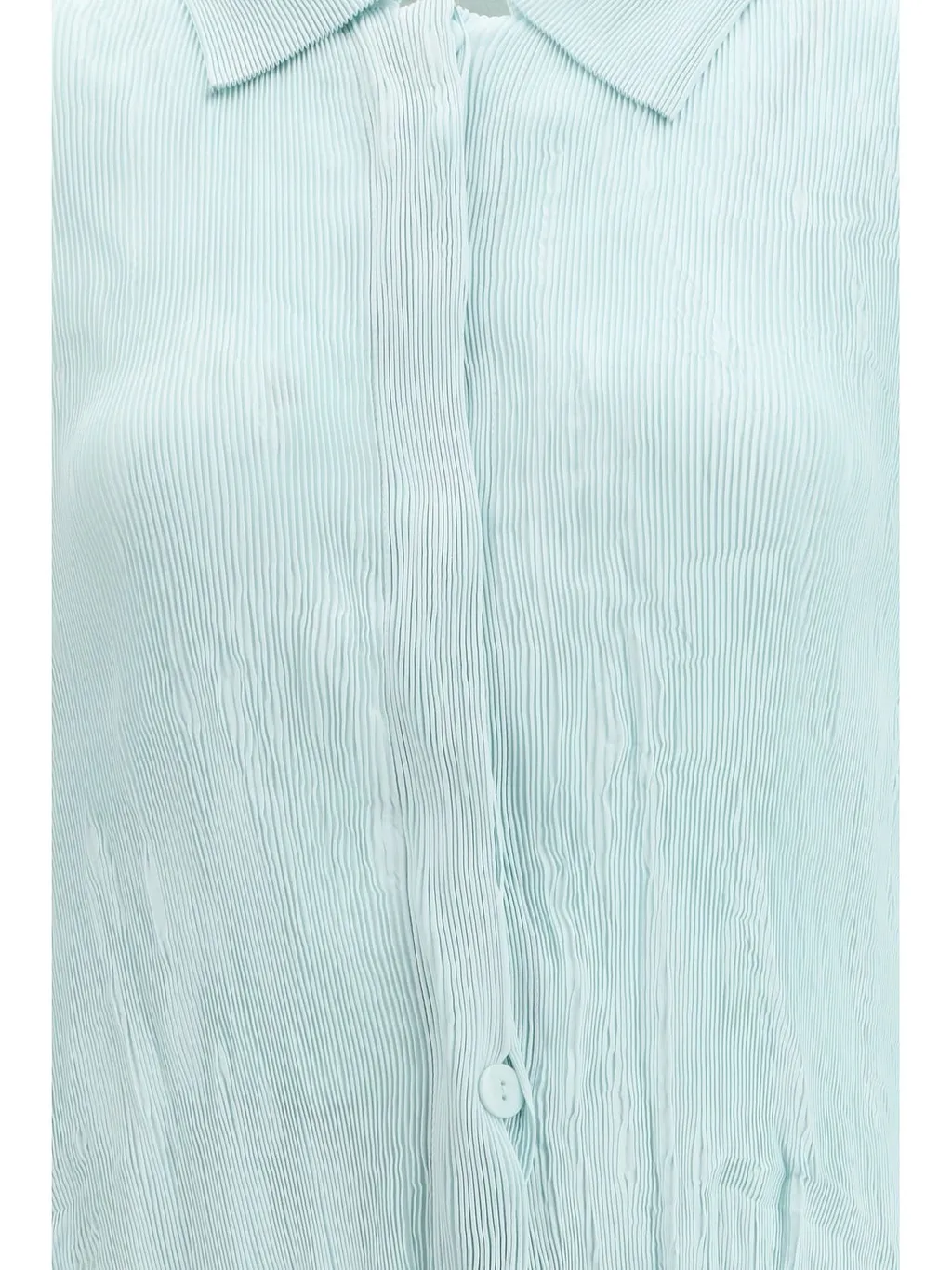 Wavy Pleated Shirt Dress