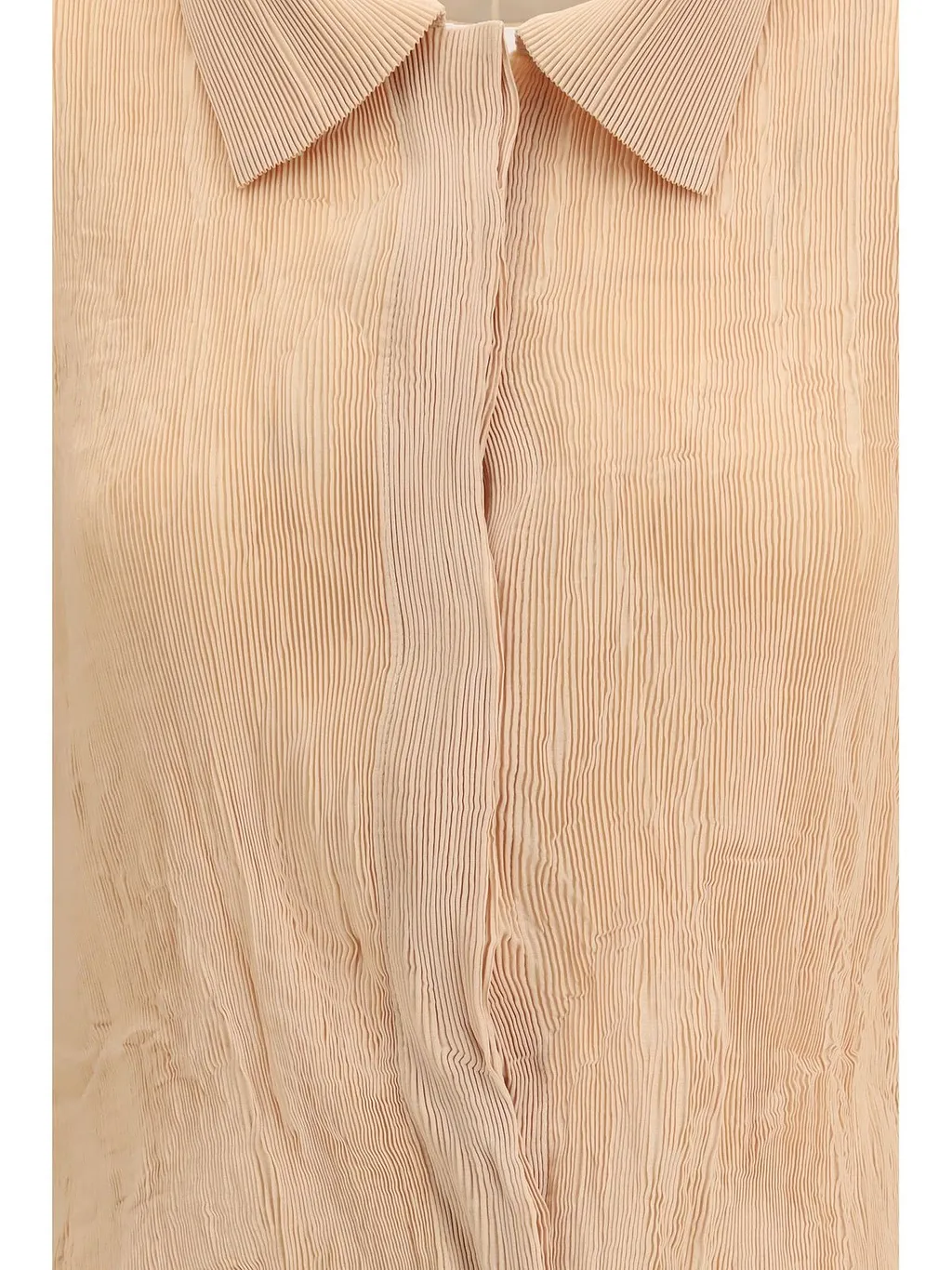 Wavy Pleated Shirt Dress