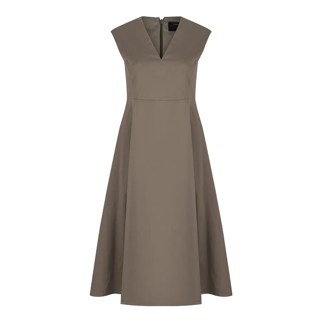 Gran Sasso V-Neck Midi Dress